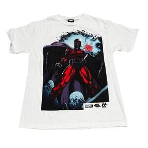 HUF x Marvel Magneto T Shirt Medium White Graphic Skate Streetwear